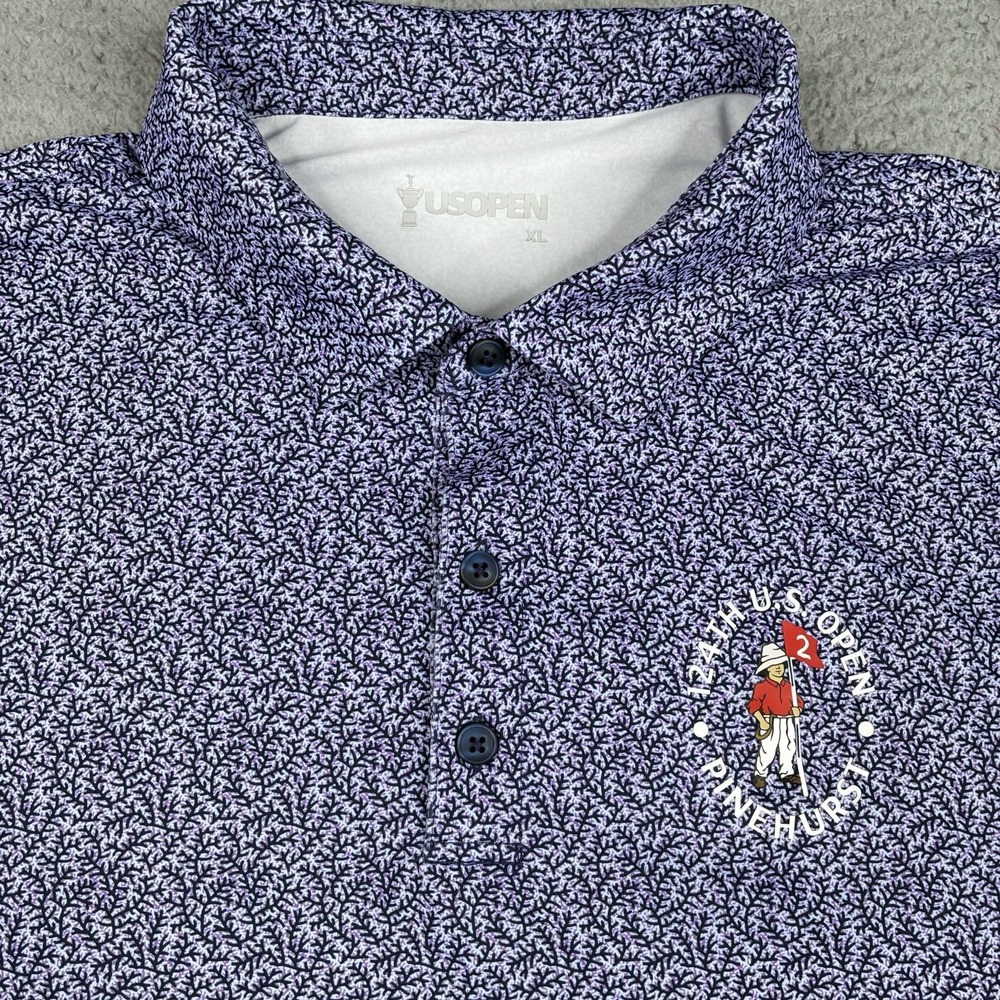 2024 US Open Pinehurst No. 2 Golf Polo Men's XL 124th Championship Performance